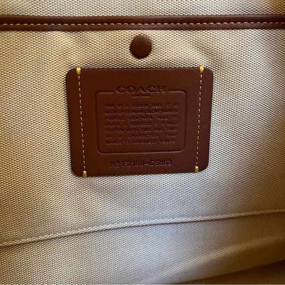 Coach Rogue Bag 39 in Black Glovetanned Pebble Leather Brass C5863 XL Satchel - Picture 16 of 16